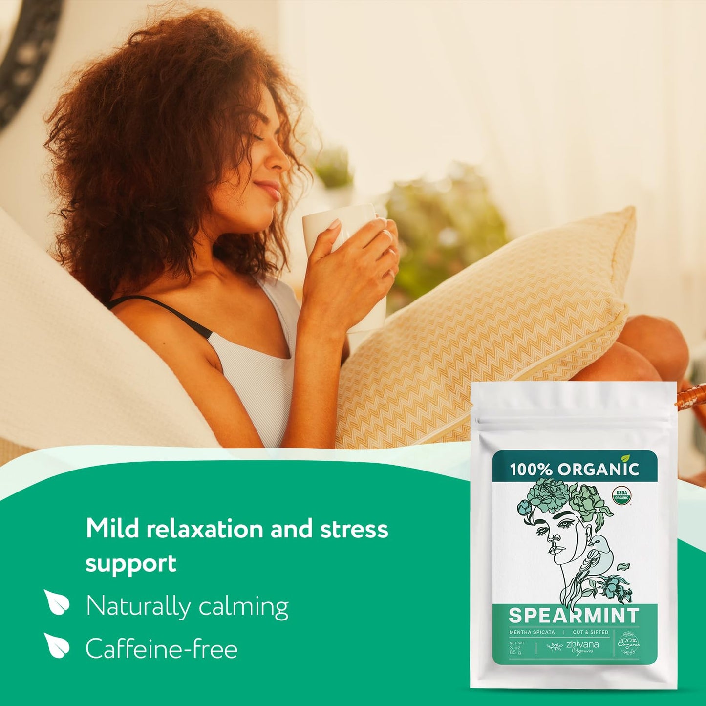 Organic Lemon Balm Leaves (4oz.) - Lemon Balm Tea Loose Leaf Organic - Melissa Tea - Te de Tolonjil - Natural Support for Stress Response, Sleep, Digestion