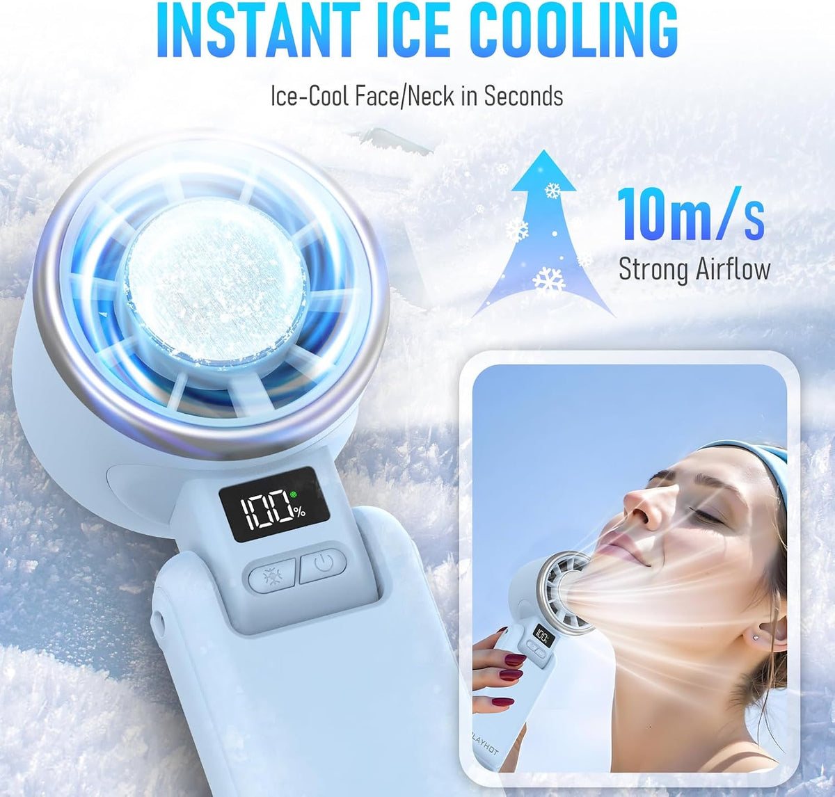PlayHot Portable Handheld Cooling Fan, Travel Essentials, Gifts for Women