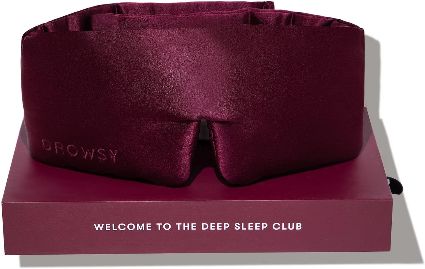 DROWSY Silk Sleep Mask - Face-Hugging, Padded Cocoon for Luxury Sleep in Total Darkness - 100% Pure Mulberry Silk (Black Jade)