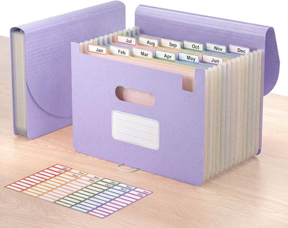 ThinkTex Accordion File Organizer, 12 - Pocket Expanding File Folders