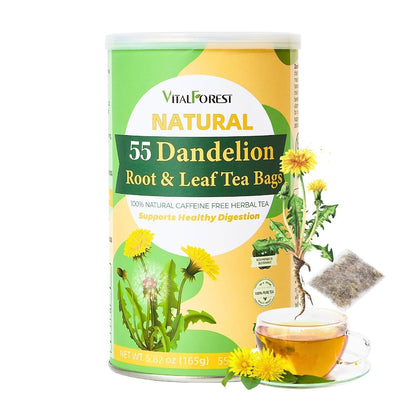 60 Lemon Balm Tea Bags - VitalForest Dried Lemon Balm Leaves Tea -1.5g/Bags, Calming Herb, Stress Relief & Sleep Support, Non-GMO, Caffeine-Free