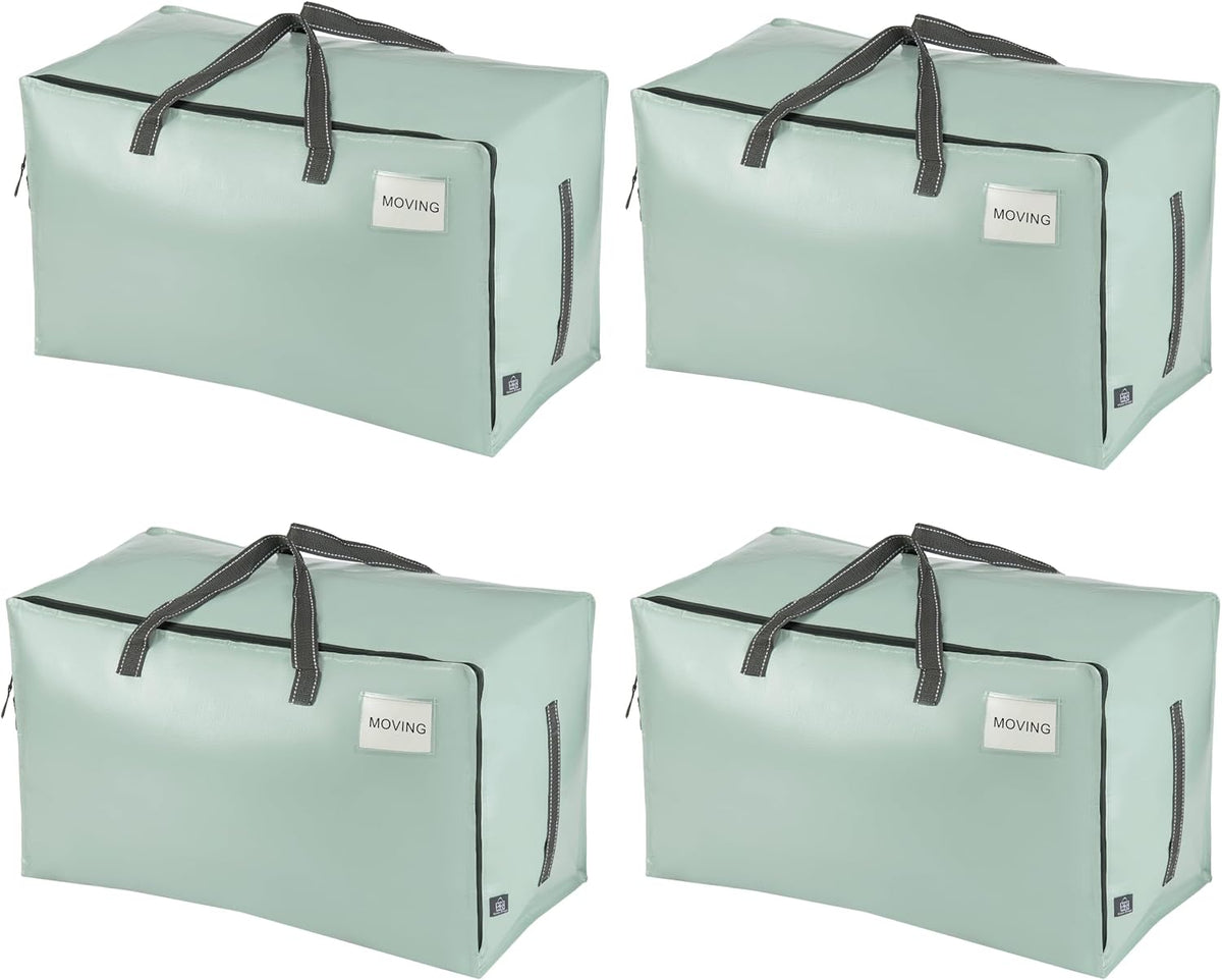 VENO Clear Extra Large Moving Bags & Storage Totes, Heavy Duty Organizer with Reinforced Handles & Strong Zippers for Clothes, College Dorm Essentials, Moving Supplies