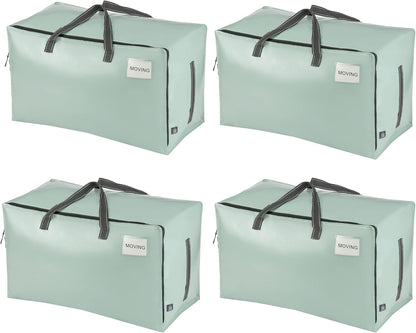VENO Clear Extra Large Moving Bags & Storage Totes, Heavy Duty Organizer with Reinforced Handles & Strong Zippers for Clothes, College Dorm Essentials, Moving Supplies
