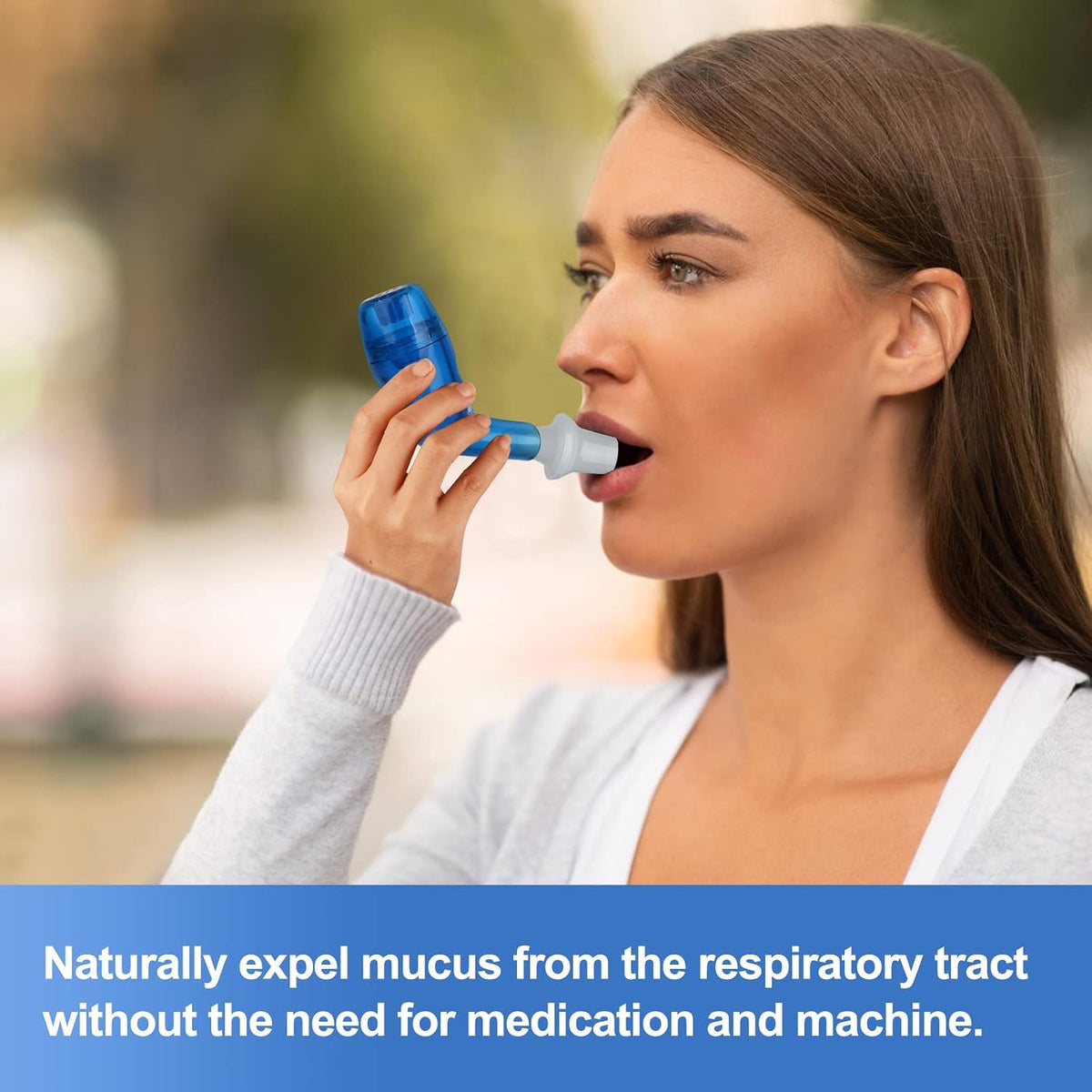 Giyosk Breathing Exercise Device for Lungs, Lung Expansion and Mucus Relief Device, Portable Expiratory Breathing Exerciser with A Set of Accessories, Breathing Trainer for Lung Cleanse(Green)