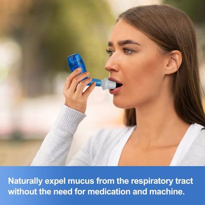 Giyosk Breathing Exercise Device for Lungs, Lung Expansion and Mucus Relief Device, Portable Expiratory Breathing Exerciser with A Set of Accessories, Breathing Trainer for Lung Cleanse(Green)