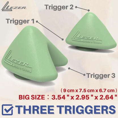 LEZER, Trigger Massage Point, Manual Massage Ball, Muscle Knots Relief Tool, Myofascial Release, Physical Therapy, Plantar Fasciitis, Set of 2 (Orange Trigger and Black Ball)