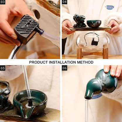 Small Tabletop Water Fountain, Tabletop Fountain Indoor Waterfall Fish Tank