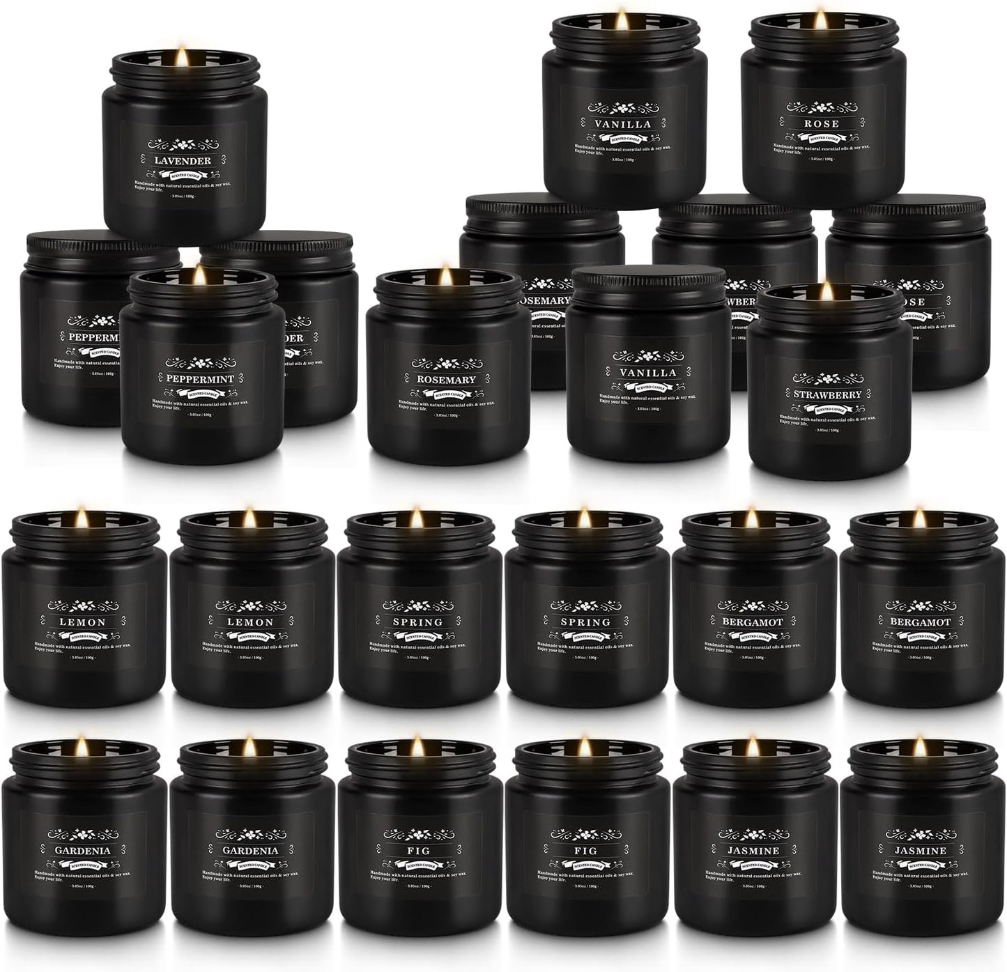 36 Pack Scented Candles Set for Home, Relaxing Stress Relief, Aromatherapy - Natural Soy Wax and Fragrance - Gifts for Women, Mom, Best Friend, Wife, Birthday