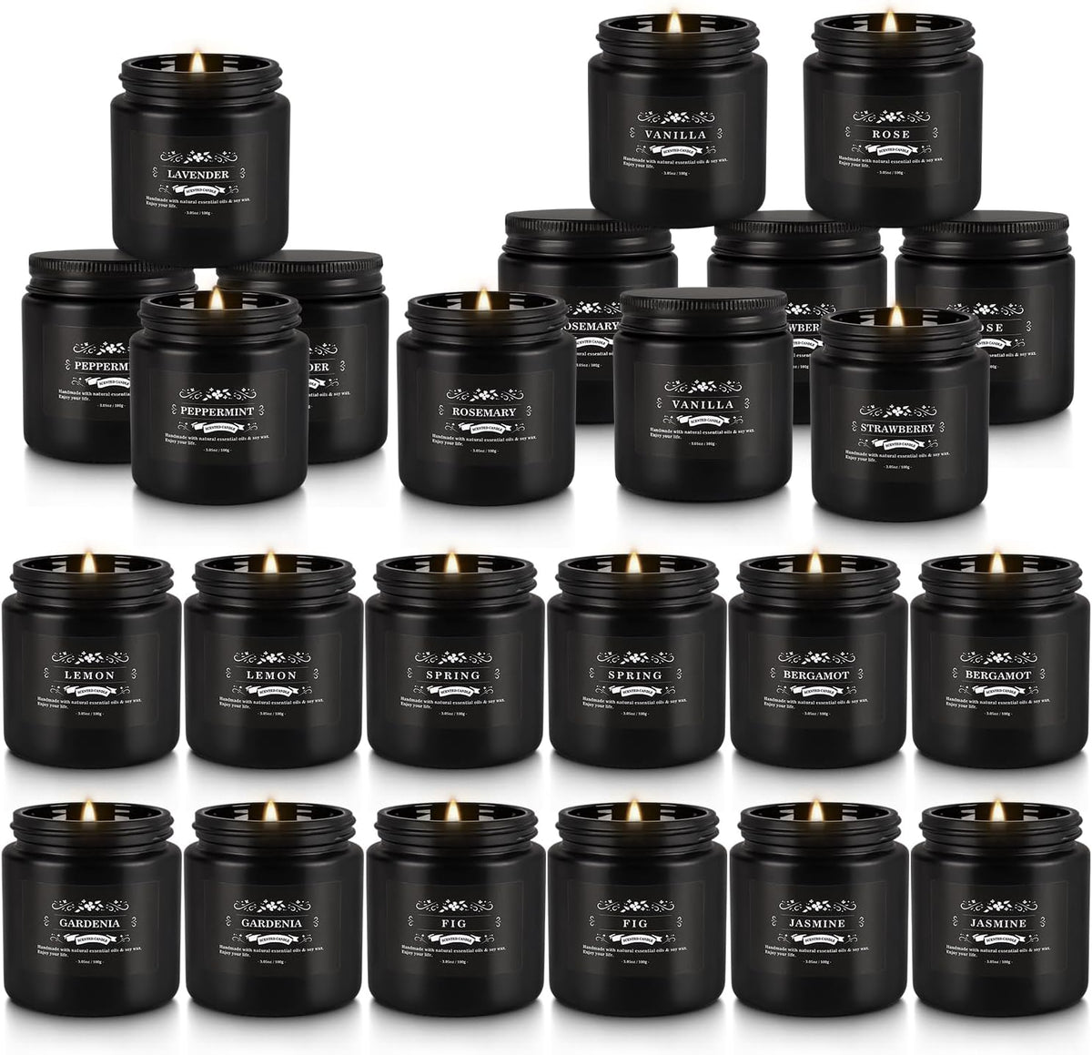 36 Pack Scented Candles Set for Home, Relaxing Stress Relief, Aromatherapy - Natural Soy Wax and Fragrance - Gifts for Women, Mom, Best Friend, Wife, Birthday