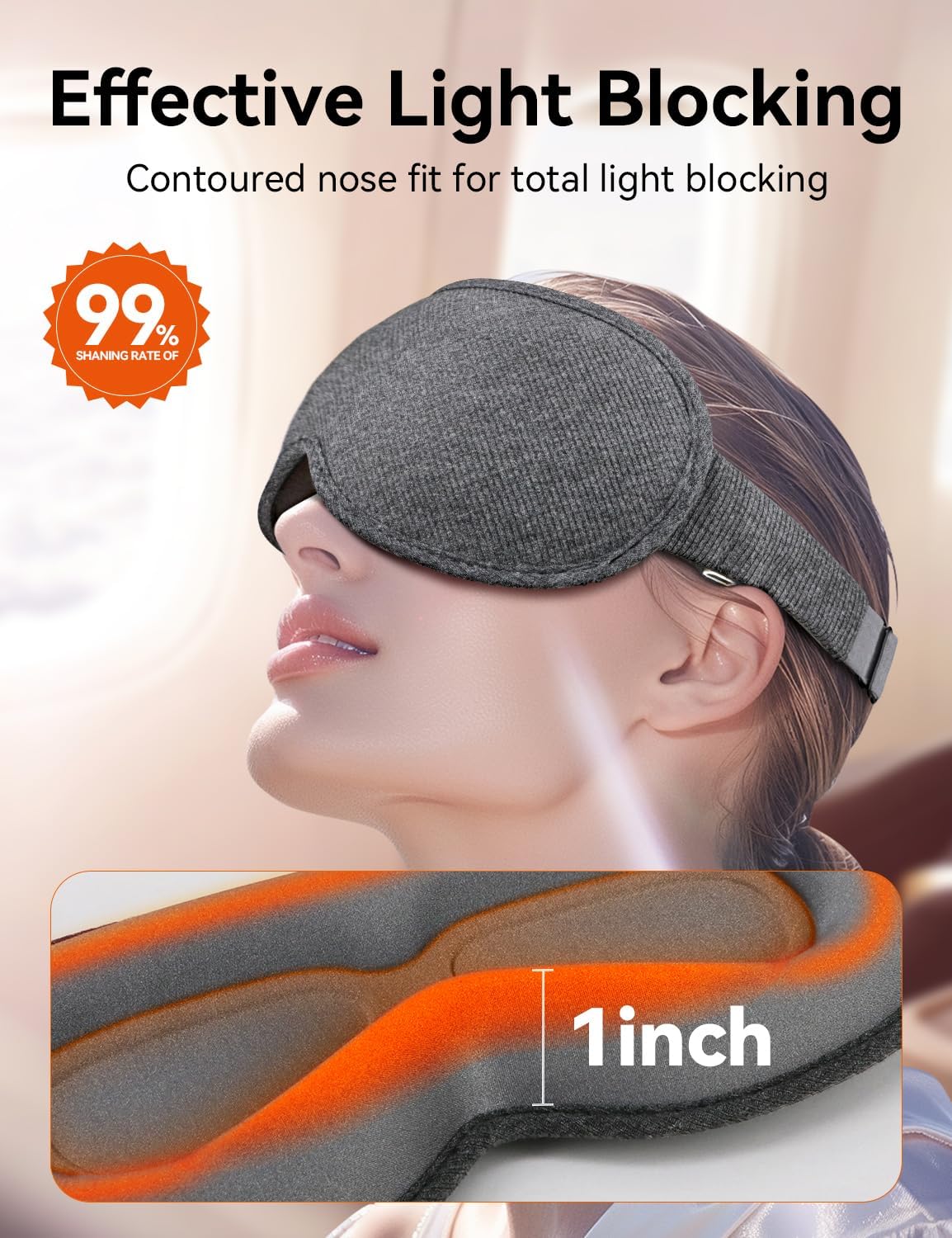 Sleep Mask, EVA BELLE Heated Eye Mask, Electric Sleeping Eye Mask, Warm Eye Compress Mask for Stye Relief, Adjustable Temperature & Timer, Electric Eye Heating Pad for Men Women-Graphene Heating