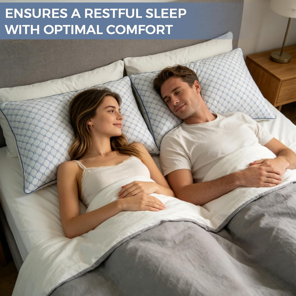 Adjustable Bed Pillows Queen Size Set of 2 for Sleeping, Soft and Supportive Bed Pillows with Memory Foam Filling for Side, Back and Stomach Sleepers, Neck Supportive-Queen Size, 2 Pack
