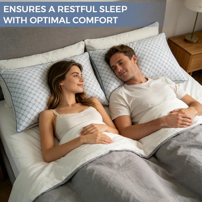 Adjustable Bed Pillows Queen Size Set of 2 for Sleeping, Soft and Supportive Bed Pillows with Memory Foam Filling for Side, Back and Stomach Sleepers, Neck Supportive-Queen Size, 2 Pack
