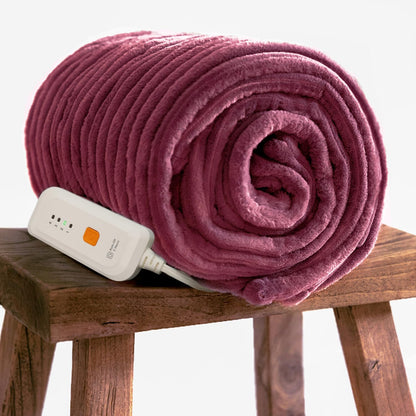 GOTCOZY Heated Throw Blanket, 50''X60'' - Soft Silky Plush Electric Blanket with 4 Heating Levels & 3 Hour Auto Off, ETL Certified, Machine Washable (Grey)