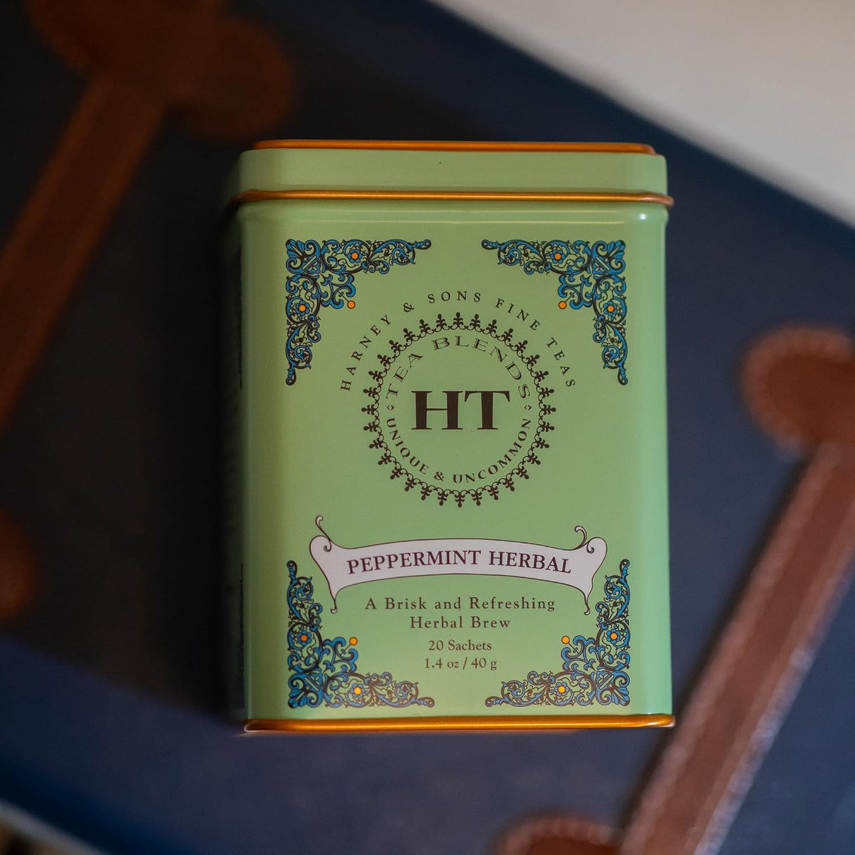 Harney & Sons HT Peppermint Herbal Tea, 20 Sachets in Tin
