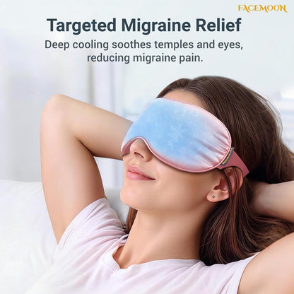 Cooling Eye Mask for Puffy Eyes: Fsa Eligible ltems Hsa, Migraines Headache Fast Relief After Surgery Care Cold Compress, Reusable Face Ice Pack Gel for Dark Circles, Gentle Weighted Sleep Mask Purple