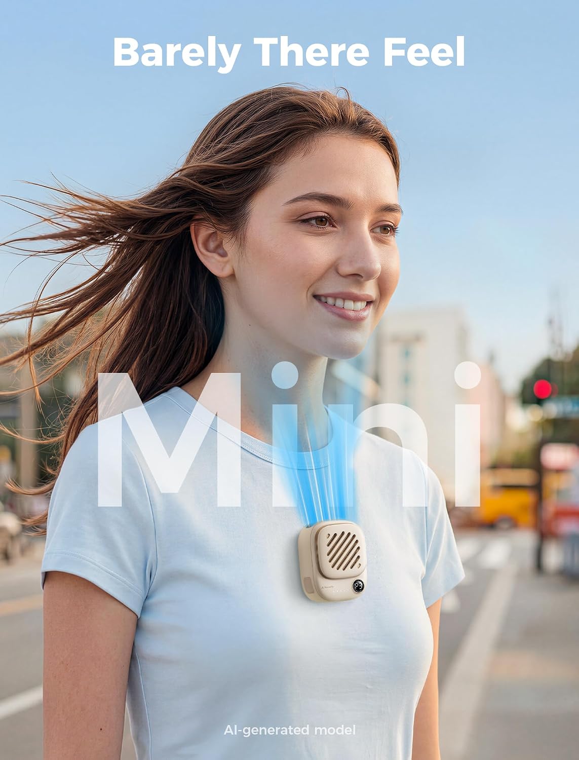 Aecooly Magnetic Clip On Fan, Mini Portable Neck Fan, Mighty Waist Fan