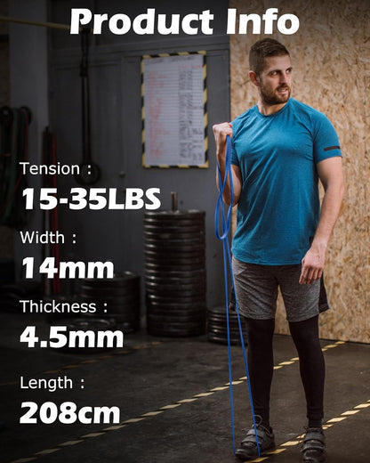 Zacro Resistance Bands Set with Door Anchor, Heavy Duty Pull Up Exercise Bands for Working Out, Muscle Power Strength Training, Physical Therapy, Home Fitness Gym Equipment for Men & Women