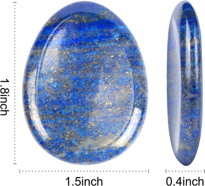 Artistone Moss Agate Crystal Chakra Thumb Worry Stone Teardrop Reiki Healing Stone Pocket Palm Stones for Anxiety Stress Relief Meditation Therapy Geometry Home Decor