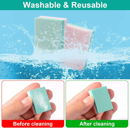 CGBE Nail Buffer (50 Pack), Buffer Block Nail File 100/180 Grit, Mini Nail Buffers Block Sponge Double Sided Nail File for Acrylic Nails Manicure Tools (Pink-Purple)
