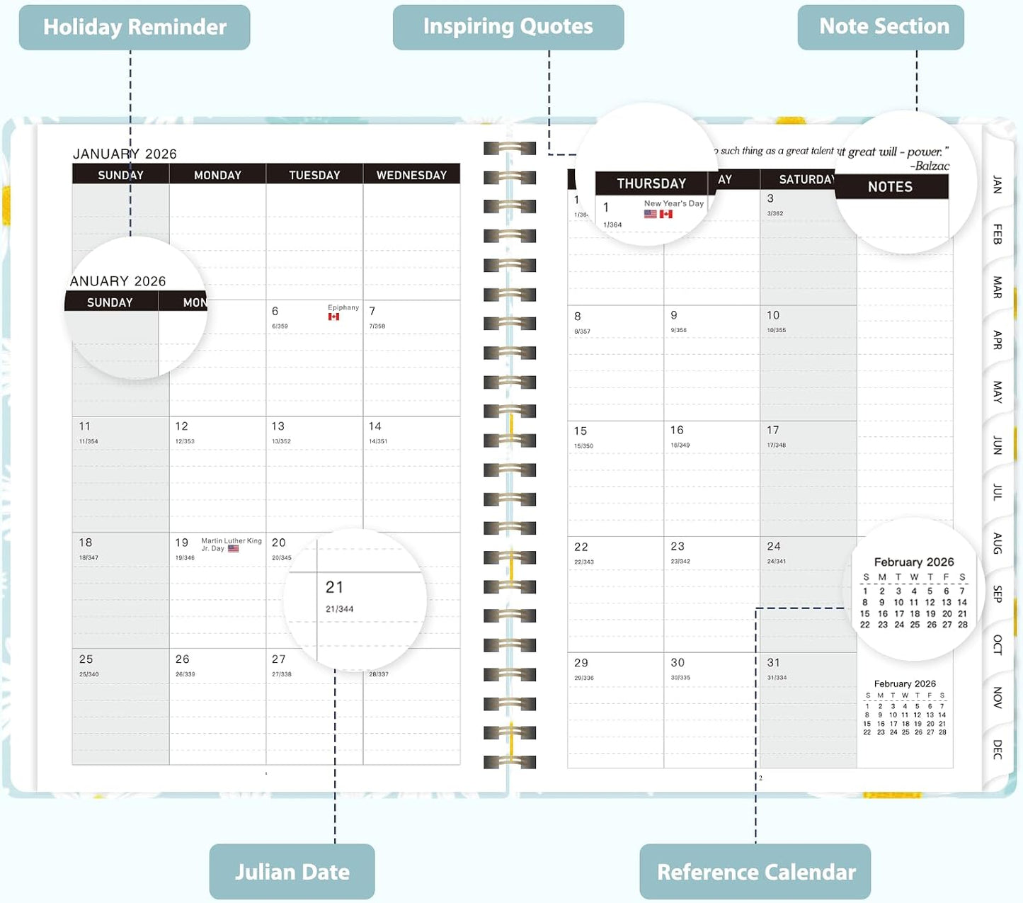 Weekly To Do List Notepad, 52 Sheets, Undated Weekly Planner, Letter Size | 8.5"x11", 100GSM, Thick Paper, Twin-Wire Spiral Bound, Tear Off Desk Pad, For Women & Man, Home School & Office Work