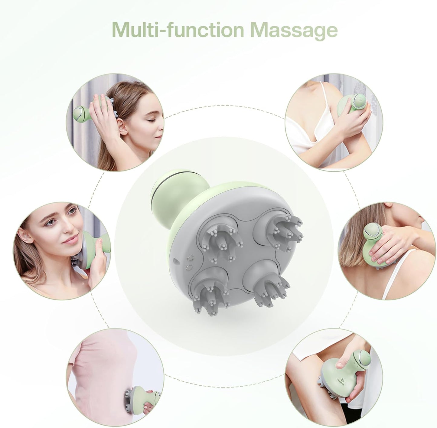 COMFIER Electric Scalp Massager, Waterproof Head Massager with Mutlti-Modes Vibration, Handheld Portable Head Scratcher for Hair Growth, Dog Cat Massager for Deep Clean and Stress Relax