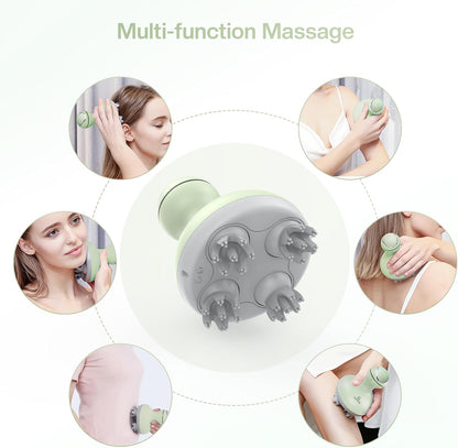 COMFIER Electric Scalp Massager, Waterproof Head Massager with Mutlti-Modes Vibration, Handheld Portable Head Scratcher for Hair Growth, Dog Cat Massager for Deep Clean and Stress Relax