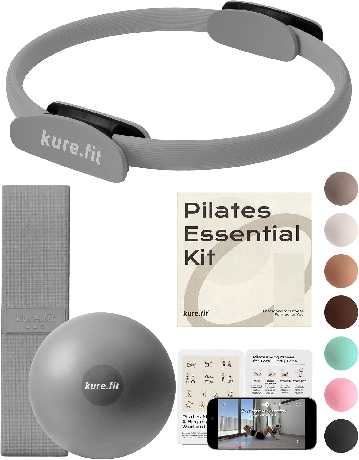Pilates Kit | Pilates Equipment Set for Home Workouts | Accessories & Guide