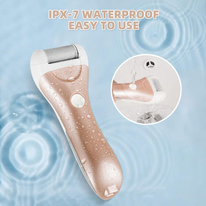 Callus Remover for Feet, Nicebirdie Electric Foot File Callus Removers Rechargeable Waterproof Pedicure Tools Foot Scrubber Shaver Feet Care Tool for Cracked Heels Dead Skin （Green）
