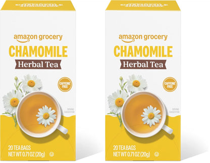 Amazon Grocery, Chamomile Herbal Tea Bags, 20 Ct