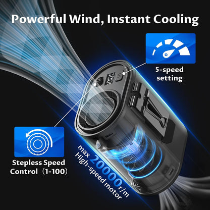 BREEZOME Portable Waist Fan with Belt, Shirt Fan, Belt Fan, Body Fan