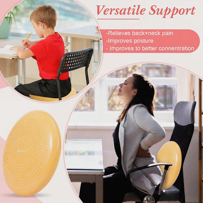 Libima 4 Pcs Wiggle Seat for Sensory Kids Inflated Wobble Cushion Sensory Seat Cloud Design Flexible Seating for Classroom Elementary Balance Disc for Kids Adult Pet Training