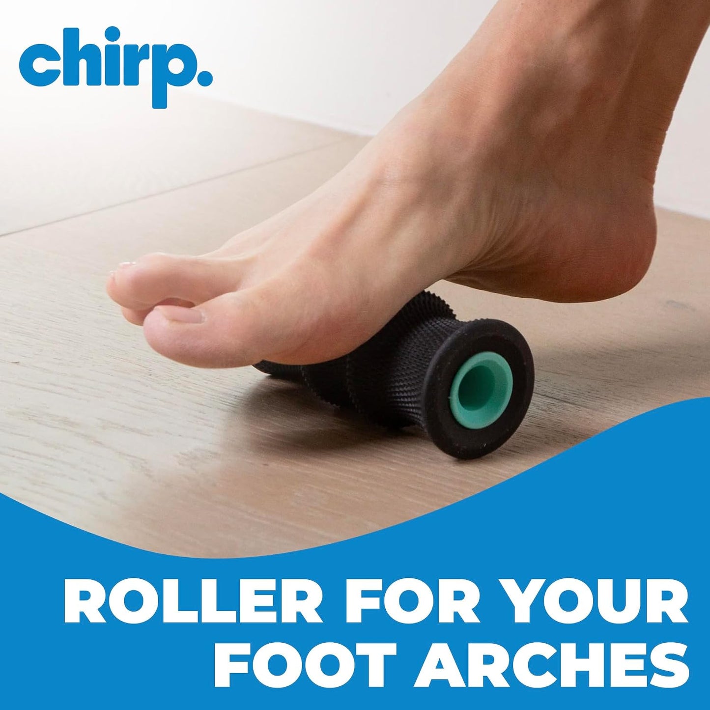 Chirp Wheel Foam Roller - Targeted Back & Neck Pain Relief, Muscle Massage, Trigger Point Therapy, High-Density Foam Tool for Physical Therapy, Stretching & Exercise, 500lbs Capacity, 12-Inch Mint