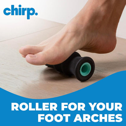 Chirp Wheel Foam Roller - Targeted Back & Neck Pain Relief, Muscle Massage, Trigger Point Therapy, High-Density Foam Tool for Physical Therapy, Stretching & Exercise, 500lbs Capacity, 12-Inch Mint