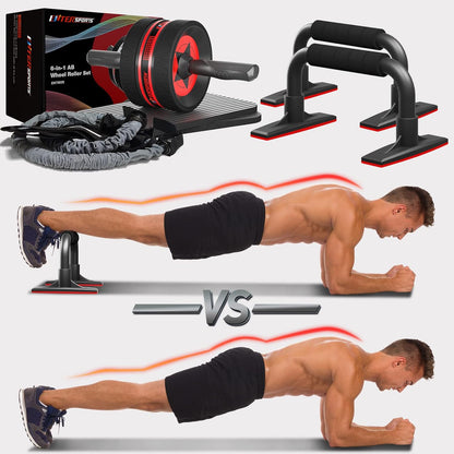 Ab Roller Wheel for Abs Workout - Abdominal Exercise Equipment with 2 Knee Pads for Home Gym, Core Strength Training, Fitness Equipment for Men & Women