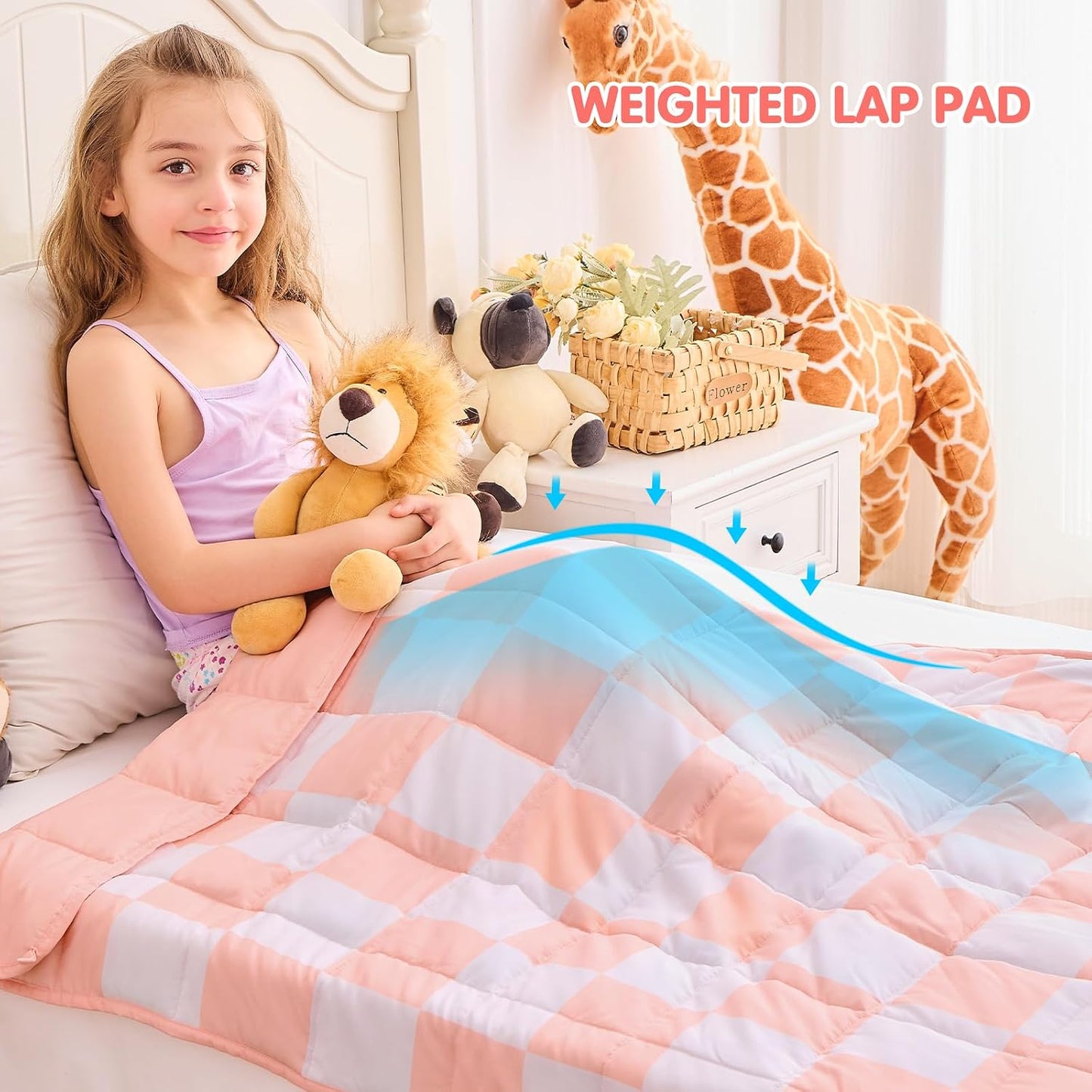 yescool Weighted Lap Pad 2 Pounds Weighted Lap Blanket, Space Plane Small Weighted Blanket, Weighted Throw Blanket Gifts for Travel Indoor Outdoor, 20"x30"