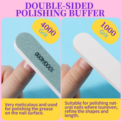 FANDAMEI Nail Buffer and Shine Kit, Nail Care Kit, 10 PCS Nail Buffer Block, Nail Buffer Kit, Nail Buffers, Nail Buffing Block, Nail Tools, Nail Kit, Manicure Tools, Buffer Nail File