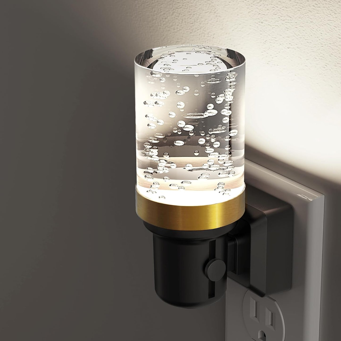 L LOHAS LED Night Light, Dimmable Night Lights Plug into Wall, Automatic Night Lights Plug in with Auto Light Sensor,Adjustable Brightness Amber LED Night Light, for Bedroom Hallway Home Decor
