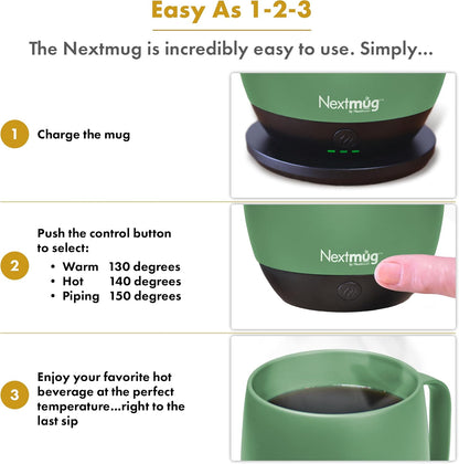 Nextmug - Temperature-Controlled, Self-Heating Coffee Mug