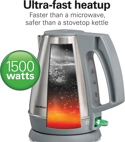 Hamilton Beach 1 Liter Electric Tea Kettle, Water Boiler & Heater