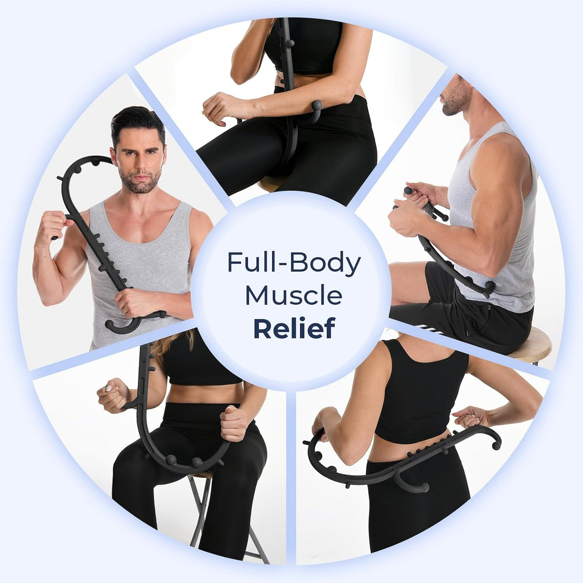Ranarose Deep Tissue Back & Neck Massager for Body Muscle Pain Relief