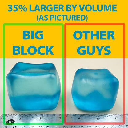 Premium Original Big Block Squeez'M Cube – 35% Larger Than The Standard Squishy Cube, Sensory Fidget Toy for Kids & Adults, Stress Relief, Focus & Play – Durable, Gift-Ready – ASTM Certified 3+