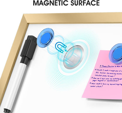MaxGear Monthly Calendar Whiteboard, Magnetic Double-Sided Board, 16" x 12"