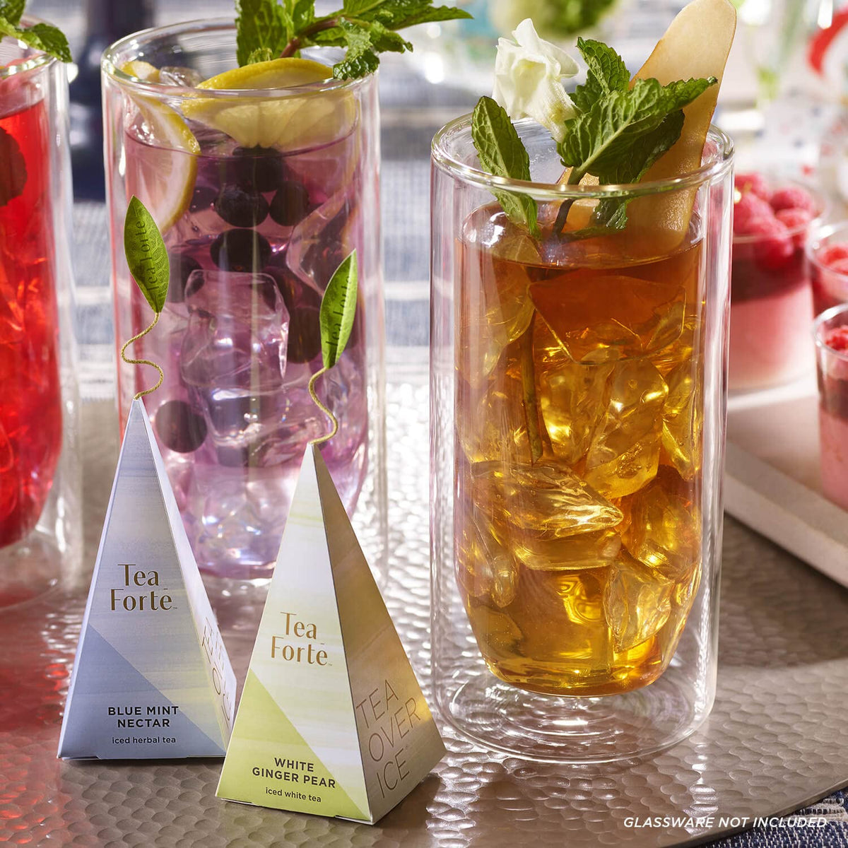Tea Forte Tea Over Ice White Ginger Pear Tea, 5 Pyramid Infusers