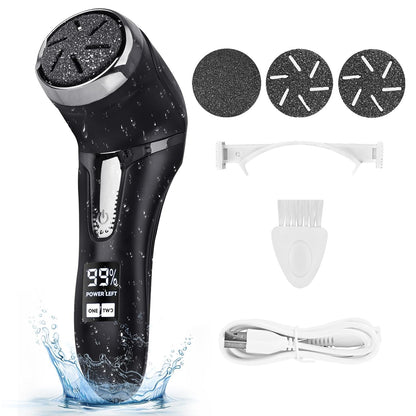 Callus Remover for Feet, Nicebirdie Electric Foot File Callus Removers Rechargeable Waterproof Pedicure Tools Foot Scrubber Shaver Feet Care Tool for Cracked Heels Dead Skin （Green）