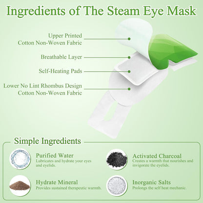 16Packs Steam Eye Mask, Heated Eye Mask for Sleeping, Warm Compress for Eyes, Self Heating Disposal Steam Mask for Home Sleep, Office, Spa, Travel Essentials Mothers Day Gifts (Unscented)