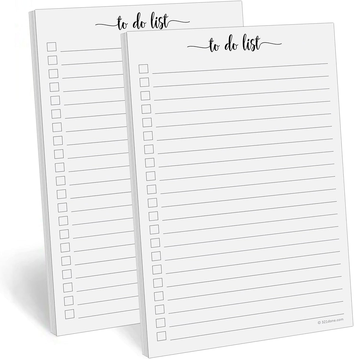 321Done To Do List Notepad, 5.5x8.5 Inches, 50 Sheets, College Ruled