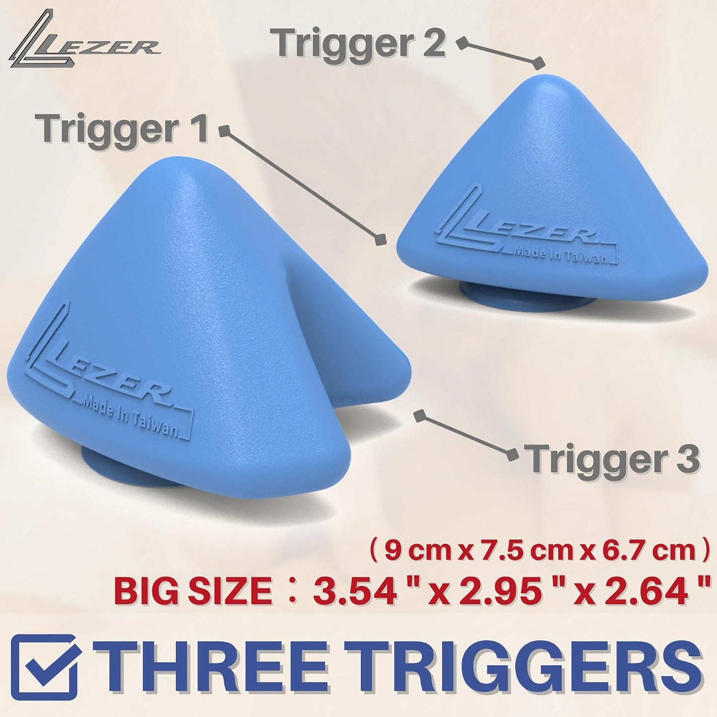 LEZER, Trigger Massage Point, Manual Massage Ball, Muscle Knots Relief Tool, Myofascial Release, Physical Therapy, Plantar Fasciitis, Set of 2 (Orange Trigger and Black Ball)