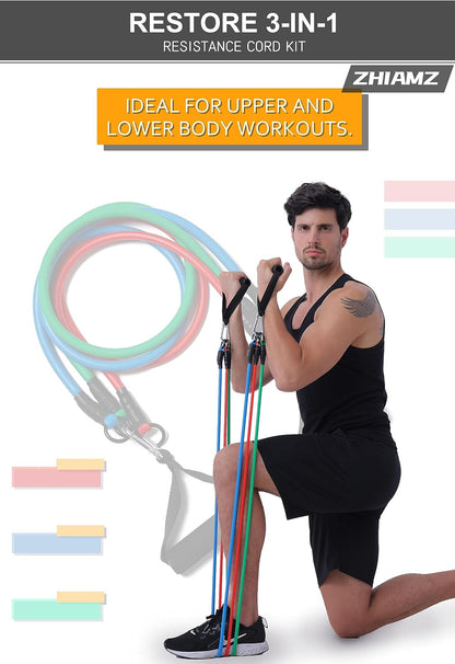 Resistance Bands with Handles, Exercise Bands with Handles, Door Anchor