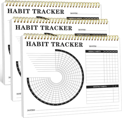 Habit Tracker Calendar - Daily, Weekly, and Monthly Habit Tracker Journal and Goal Board, Undated Habit Wall Calendar for Productivity & Goal Setting, 8" x 10"