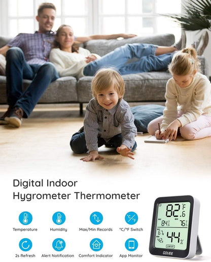 Govee Indoor Hygrometer Thermometer H5075 with Bluetooth App Control